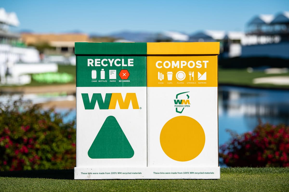 Recycle and Compost bins