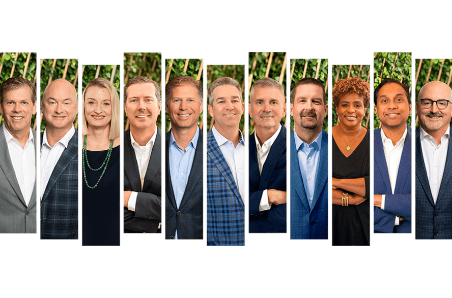 Collage showing portraits of WM's leadership team.