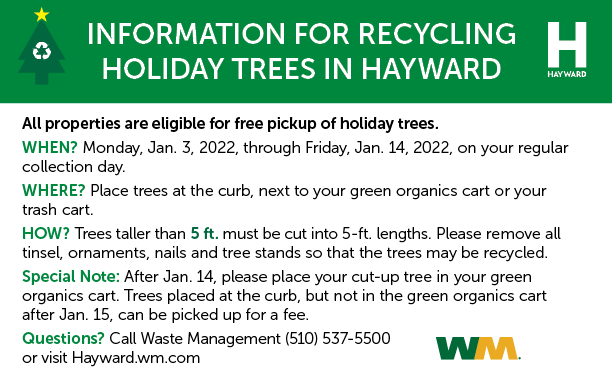 Wm Holiday Schedule 2022 Hayward | Bay Area | Waste Management